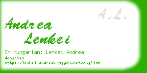 andrea lenkei business card